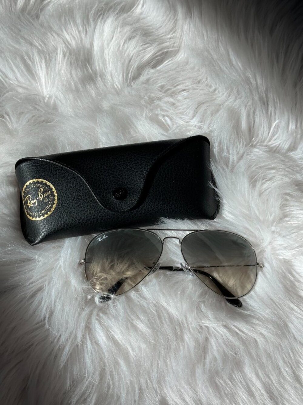 Ray-Ban RB3025 Aviator Sunglasses Silver Gradient
